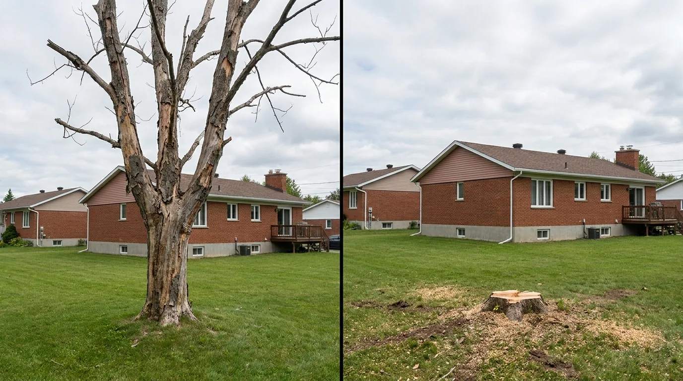 Abattage d'arbre · Sherbrooke
