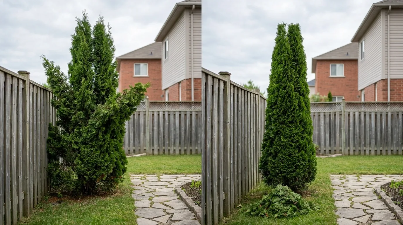 Taille de conifère · Sherbrooke